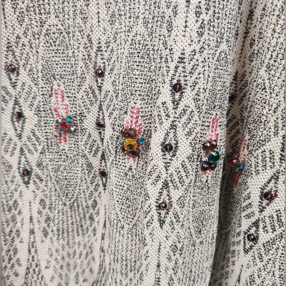 Free People New Romantics Boho Byzantine Dreams Tunic Antique Ivory Size Medium - Picture 6 of 10